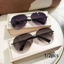 1/2/Paar/Herren-Sonnenbrille, modische High-End-Fahrsonnenbrille, großer Rahmen, Krötenbrille, großes Gesicht, Sonnenschutzbrille