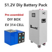 Obudowa DIY na baterię LiFePO4 48V z inteligentnym BMS EV 314AH JK 16S 200A, aktywnym balanserem 2A i wyświetlaczem LCD 4,3 cala do domowego systemu magazynowania energii.