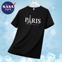 NASA Giss New Summer T-Shirt Herren Sommer Eis Seide Kurzarm Sport Laufen atmungsaktives Top schnell trocknendes Halbarm T-Shirt