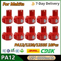 12V 4000mAh Per Makita PA12 Batteria di Ricambio Ni-Mh Per Makita 1200 1220 1201 1222 1233SA/B1235 192681 -5 batterie per elettroutensili