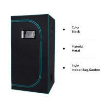 80 x 80 x 180 cm großes Pflanzenwachstumszelt mit Beobachtungsfenster, erhöhtem Bodenregal und Werkzeugsatz