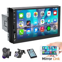 SINOVCLE 7-Zoll-Autoradio 1 Din MP5 Mirror Link Multimedia-Player Touchscreen FM USB Bluetooth Aux-Eingang ISO Power Auto Radio