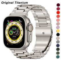 Cinturino in acciaio inossidabile Color titanio per cinturino Apple Watch Ultra 2 49mm 45mm 41mm