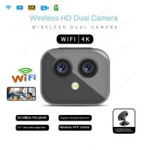 4K HD Mini Action Kamera WiFi IP Dual Lens 170 °   Weitwinkel-Sport-Videorecorder, magnetischer Nachtsicht-Zwei-Wege-Mikro-Camcorder
