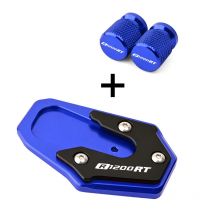 For BMW R1200RT R1200 RT R 1200RT 2014-2018 Motorcycle CNC Accessories Kickstand Foot Side Stand Enlarger Pad & Tire Valve Cap
