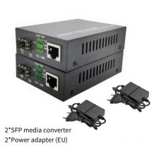Gigabit SFP Media Converter Fiber to RJ45 Ethernet With LC Multi Mode Dual Fiber Module Fiber Optic Transceiver 500m