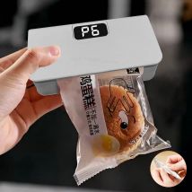 Mini-Wärmebeutel-Versiegelungsmaschine, USB-Kunststoffbeutel-Versiegelungsmaschine, 2-in-1-Handgerät für Lebensmittelverpackungen, Beutelversiegelung mit 6-Gang-LED-Anzeige
