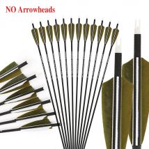 30 zoll Bogenschießen 6/12 stücke Mixed Carbon Pfeil ID 6,2mm OD 7,8mm 4 zoll Schild Türkei Feder Wirbelsäule 500 jagd Schießen Zubehör