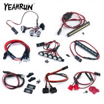 YEAHRUN Chassis / Roof / Tail Lights for Axial SCX24 Deadbolt Chevrolet C10 Gladiator Bronco 1/24 RC Car Upgrade Accessories