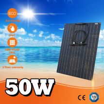 Panel solar de 50W y 100W, 12V, ETFE, célula Solar monocristalina Flexible, Kit de sistema de batería para barco de Camping marino, RV