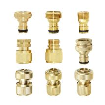 1/2" 3/4" 1" Thread Brass Quick Connector Garden Watering Adapter Drip Irrigation Copper Hose Quick Connector Fittings 1 Pcs