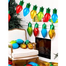 Mini-Weihnachtszwiebel-Partydekorationen, rot, grün, blau, gelb, Weihnachtsbirnenballons, geeignet für Weihnachtsfeierdekorationen.