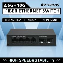 Opt focus Ethernet Switch 10g SFP 2,5g RJ45 Gigabit Switch 2 5 GB Ethernet Switches 4 5 6 Ports LAN Ethernet Glasfaser Hub