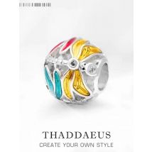 Colorful Dragonfly Beads 925 Sterling Silver Karma Charms European Jewelry Accessories For Women