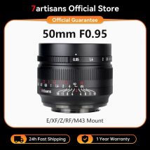 7artisans 50mm F0.95 APS-C Manual Focus Large Aperture Prime Camera Lens for Canon RF R50 R7 Fujifilm XF X-T50 Micro 4/3 Mount