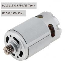 Silnik RS550 DC 12V 14.4V 16.8V 18V 25V Mikrosilnik Silniki elektryczne z 9/11/12/13/14/15 zębami