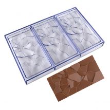 Schokoladenform aus Polycarbonat, gebrochene Kristallform, Süßigkeiten, Backen, Gebäck, Werkzeuge für Schokolade, Bar, Bonbons, Formen, Süßwarenform