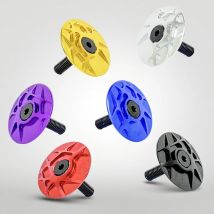 Fahrrad-Headset-Kappe, Aluminium 7075, Kopfkappe, Headset-Zubehör, extra leicht, CNC-gefräste Oberseite und Titanschraube, Vorbaukappe, Fahrradteil