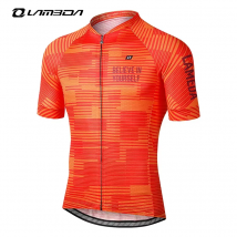 Lameda Sommer Rad trikot für Männer Orange Kurzarm Herren MTB Team Kleidung Rennrad Trikot für Radsport Sport bekleidung
