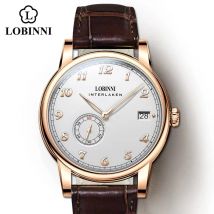 Lobinni Schweiz Luxus Marke 2021 Neue Produkte Herren Uhr Mini Rotor Bewegung Uhr Super Dünne