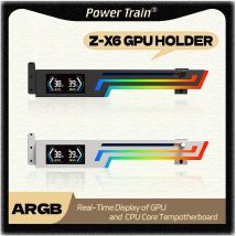 Staffa per scheda grafica Power Train Z-X6 ARGB 5V 3PIN altezza regolabile AURA SYNC scheda grafica per computer Staffa VGA GPU Holde