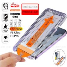 4/3/2/1 Pz Per Poco F8 Ultra Vetro Poco F8 Pro Vetro Temperato Senza Polvere 9H Copertura Completa Protezione Dello Schermo Xiaomi Poco F8 Ultra Pro
