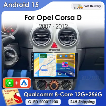 Android 15 Car Radio Multimedia Player For Opel Corsa D 2007 - 2012 Car Wireless Carplay Intelligent Screen Auto Audio WIFI