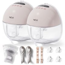 Tiralatte elettrico NCVI, indossabile per l'allattamento al seno, a mani libere, 4 modalità 9 livelli, 3 dimensioni flangiate (19/21/24 mm), display intelligente
