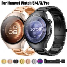 Cinturino in metallo per Huawei Watch 5 46mm 42mm cinturino in acciaio inossidabile Correa per Huawei Watch 4 5 4Pro 3Pro braccialetto 18mm 22mm cinturino