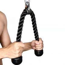Universeller Trizeps-Seil nach unten ziehbar, 27 Zoll robuste Seillänge, leicht zu greifen und rutschfeste Kabel-Workout-Übungsmaschinenaufsatz