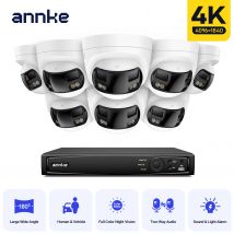 ANNKE sistema di telecamere di sicurezza 4k 8mp 180 Panoramica Doppia lente 8CH NVR sistema di telecamere cctv Visione notturna 8mp telecamera di sicurezza esterna