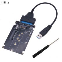 Adattatore SSD Adattatore M.2 NGFF o MSATA a SATA 3.0 Adattatore da USB 3.0 a 2.5 Disco rigido SATA Cavo scheda lettore convertitore 2 in 1 per PC portatile