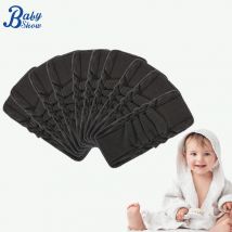 10 Stück/Packung Windeleinlagen aus Bambuskohle, 35 x 13,5 cm, 5 Schichten, waschbar, wiederverwendbar, Windeleinlage für 1–3 Jahre Babys