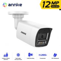 ANNKE 12MP Outdoor Smart Dual Light PoE Telecamera di sicurezza Visione notturna a colori IR Microfono incorporato IP67 Smart Home H.265 +