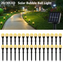 1/2PCS Outdoor Solar Bubble Ball Pathway Lichter 8 Modus Wasserdicht 20/30LED Warm Weiß Solar Rasen lichter für Terrasse Garten Pfad