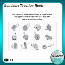 10 stücke Dental Kieferorthopädische Lingual Taste mit Haken Bondable Scharnier Traktion Haken Runde/Rect Taste Kieferorthopädie Materialien