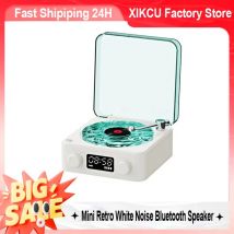 XIKCU Mini Retro White Noise Bluetooth-Lautsprecher, tragbar, Vintage-Schlafhilfe, Bluetooth-Lautsprecher, Subwoofer, RGB-Licht, unterstützt TF-Karte