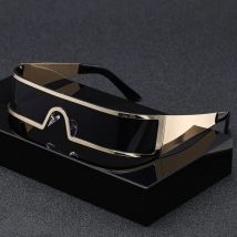 Einteilige Steampunk-Rechteck-Sonnenbrille für Herren, 2025, Luxusmarke, Y2K, Punk-Schild-Sonnenbrille für Herren, Vintage-Brille, Schatten, UV400