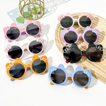Mädchen-Sonnenbrille mit Schleife verziert, niedliche UV-geschützte Brille, modische Brille für Kinder, Outdoor-Aktivitäten, Katie