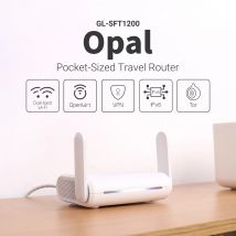 GL.iNet GL-SFT1200 (Opal) Router Internet Wireless da viaggio sicuro WiFi - AC1200 Dual Band Gigabit Ethernet