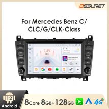 Ossuret 2Din Android Auto Radio Player para Mercedes Benz W203 C180 C320 C55 W209 CLK200 CLK220 GPS Car Multimedia CarPlay UI7862