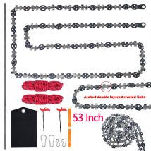 Nuova sega a catena a corda manuale da 53 pollici sega a catena manuale affilata per arti dell'albero con 68 denti pieghevole corda tascabile motosega utensili da taglio per alberi