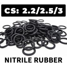 CS 2.2/2.5/3mm O-ring spessore sezione trasversale NBR Guarnizione di tenuta in gomma nitrilica anello rondella in gomma all'ingrosso nelle specifiche