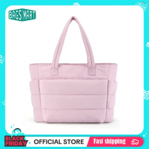 BAGSMART Torba damska jednokolorowa torba z grubej bawełny dojazdy do pracy College wyściełana torba na ramię rozrywka proste torebki damskie do podróży