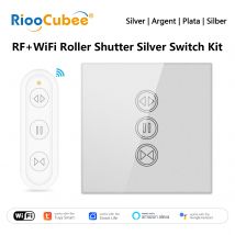 RiooCubee Tuya Smart Life Splitter Rollladen Vorhang Touch Panel Schalter mit Fernbedienung Timer Funktioniert mit Google Home Alexa