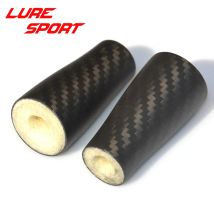 LureSport 2 Stück 3K gewebter Carbon-Griff Kegelform 76 mm 53 mm Griff EVA innen Stange Baukomponente Griff Stangenreparatur DIY blanko