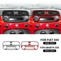 Echter weicher Kohle faser aufkleber für Fiat 2009 2014 2008-2014 für Abarth CD-Steuerung Innen zubehör