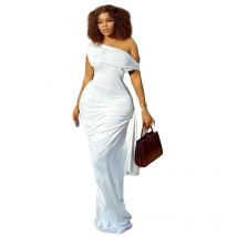 Damen-Kleid mit diagonalem Kragen, Raglanärmeln, Faltenkleid, Bänderverzierung, um die Hüften gewickelt, einfarbig