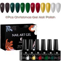6pc Halloween Weihnachten Serie Nagel Gel Polnischen Set Glitter Soak Off UV LED Gel Für Maniküre Nägel Liefert langlebig Vernis