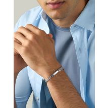 Runda Men's Stainless Stee Bracelet Link Chain with Wrist Bands Adjustable Size 22cm Fashion Jewelry Luxury Brand for Men